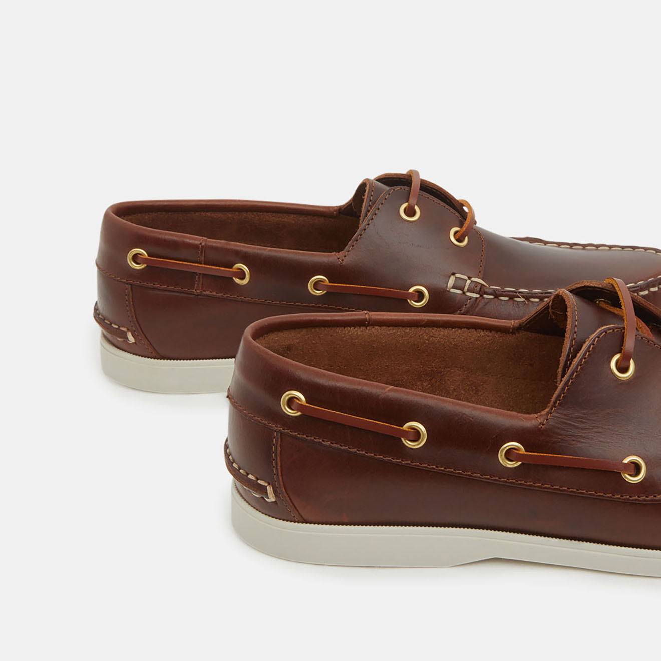 Comptoir GL Chaussures bateau en Cuir marron