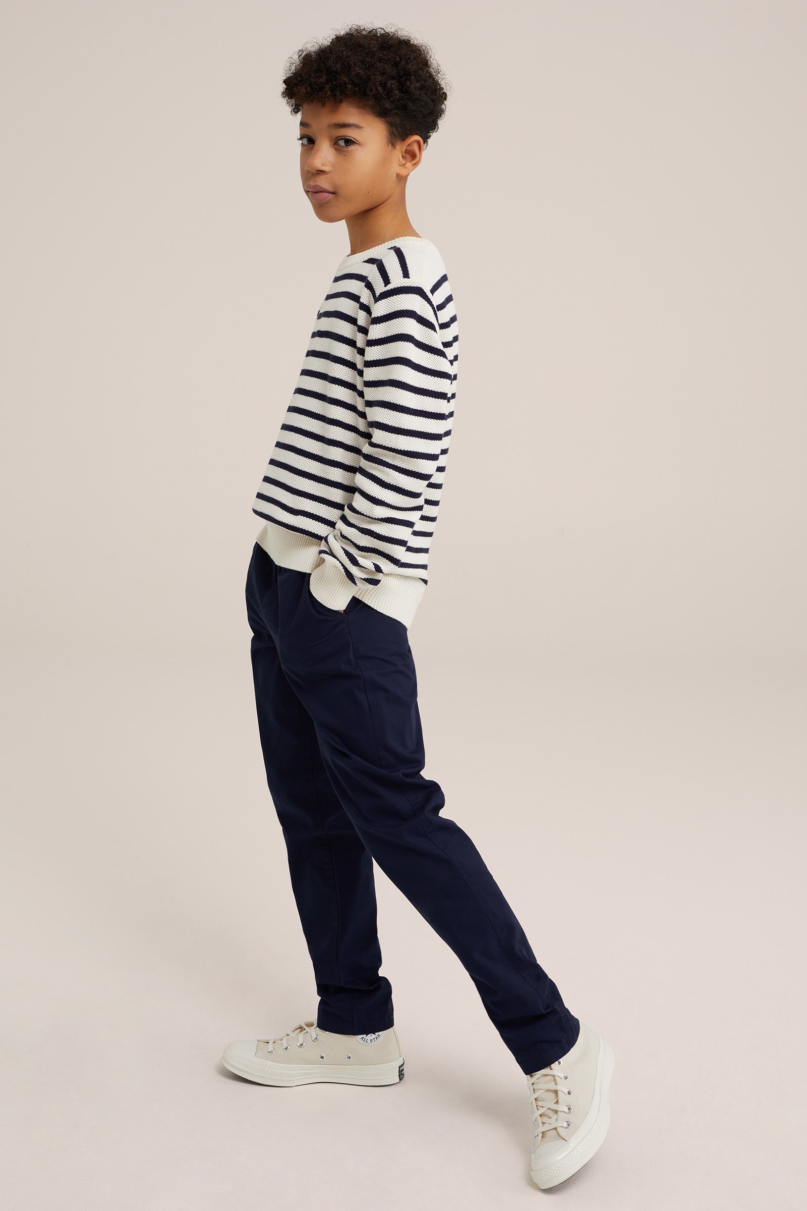 Jongens regular fit chino WE Fashion Blauw