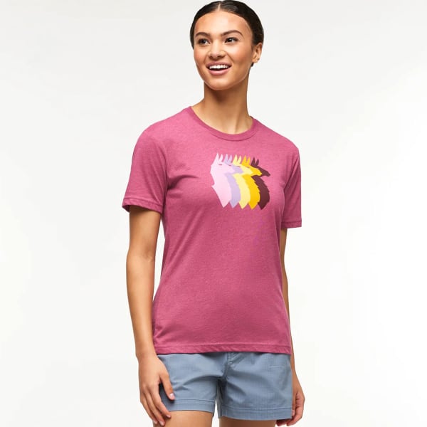 T-shirt COTOPAXI W LLAMA SEQUENCE ORGANIC T-SHIRT SANGRIA