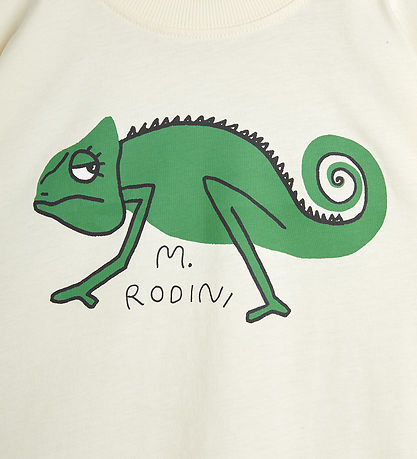 Mini Rodini T-Shirt - Eidechse - Offwhite