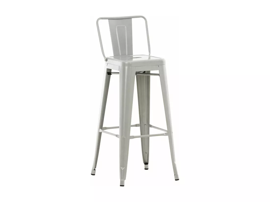 Tabouret de bar - Métal & Métal - Argent - Mason