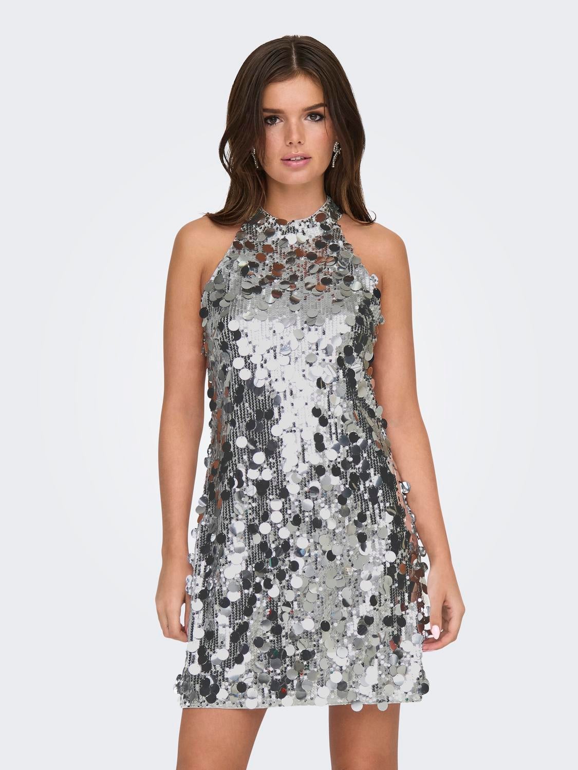 JDYCLAIRE Kurzes Kleid Silver