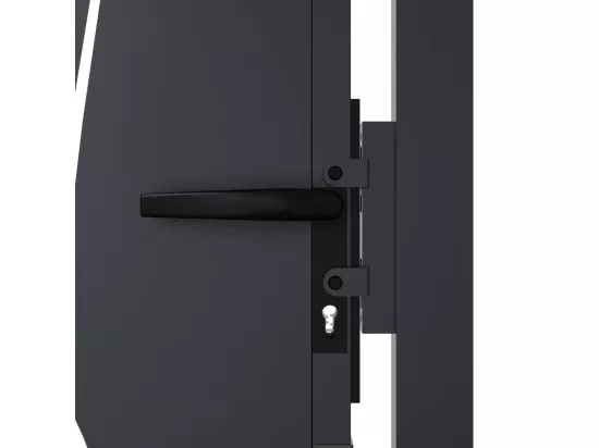Portail de jardin anthracite 105x180cm acier conception d'herbe