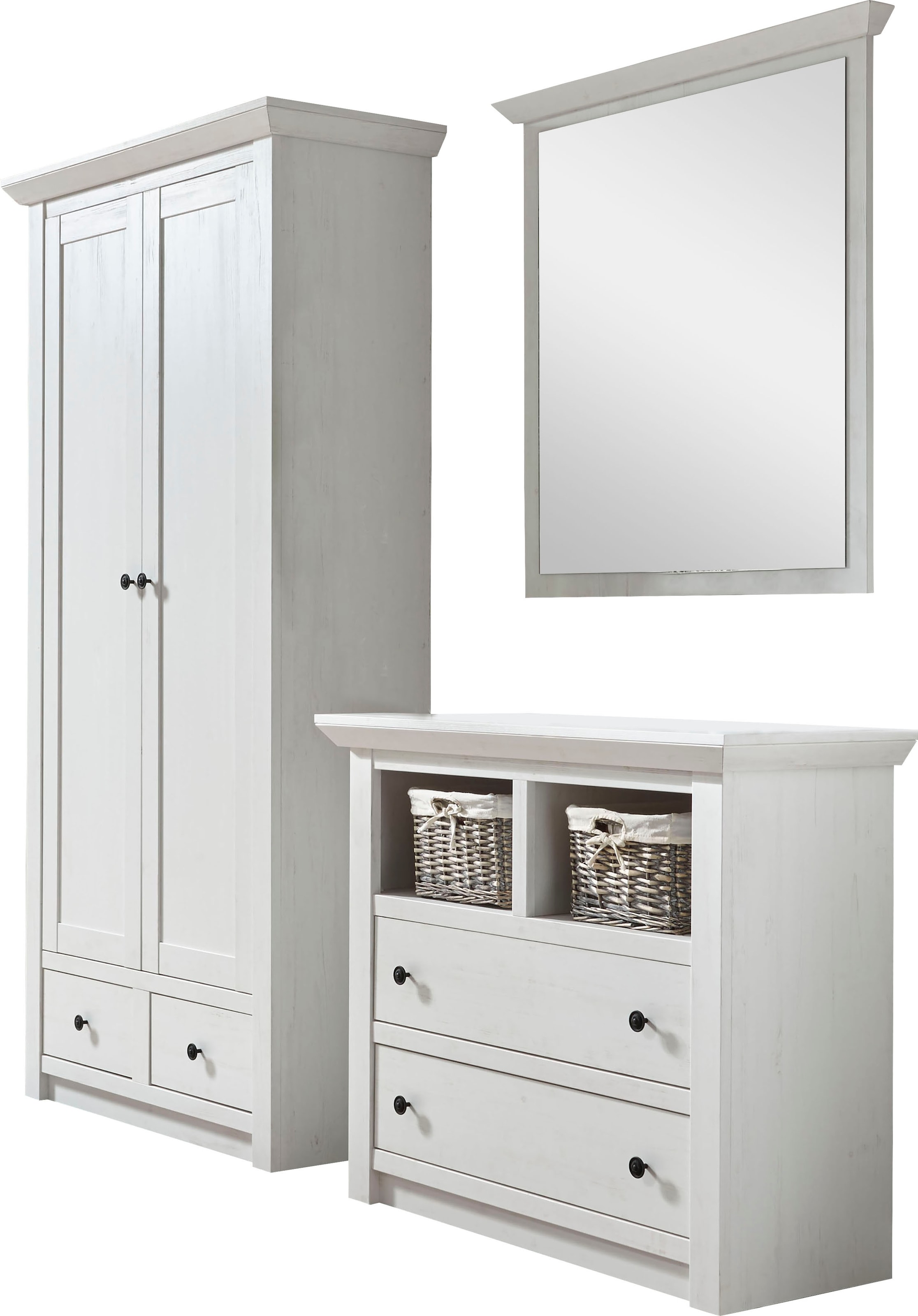 Home affaire Garderoben-Set »California, Komplettset im Landhausstil, moderne Garderobe« Set, 3 Stk. tlg.