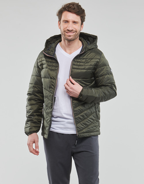 Jack & Jones - JJEHERO PUFFER HOOD - Kaki