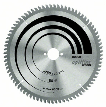 Bosch cirkelzaagblad Optiline voor hout 40 tanden - 254 x 30 x 2,8 mm