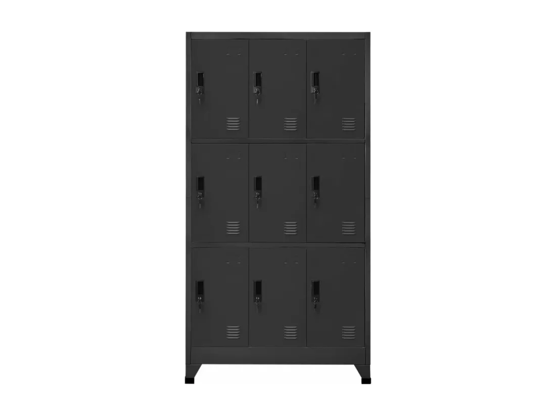 Armoire à casiers Anthracite 90x45x180 cm Acier
