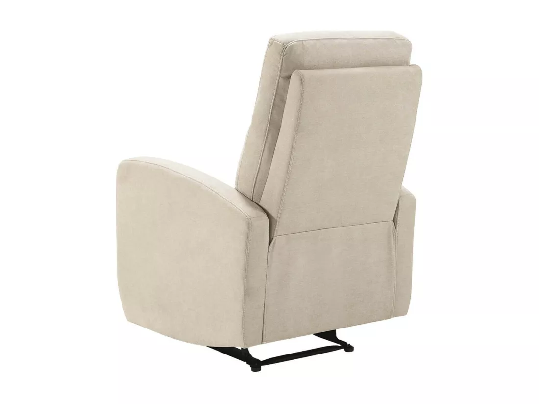 LERIDA - Fauteuil Relax Manuel Tissu Ivoire