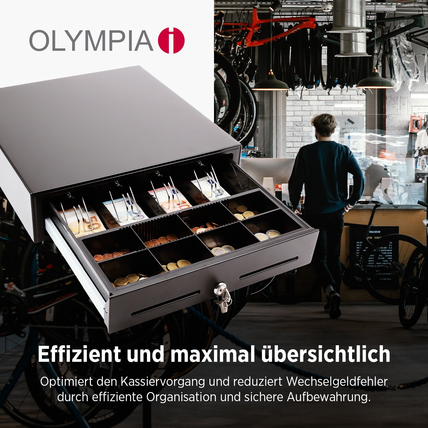 LD 410A Kassenschublade elektrisch Olympia Kassenkompatibel mit RJ11/12 Anschluss