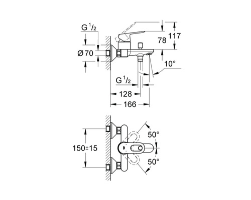 GROHE badkraan BAULOOP chroom 23341000