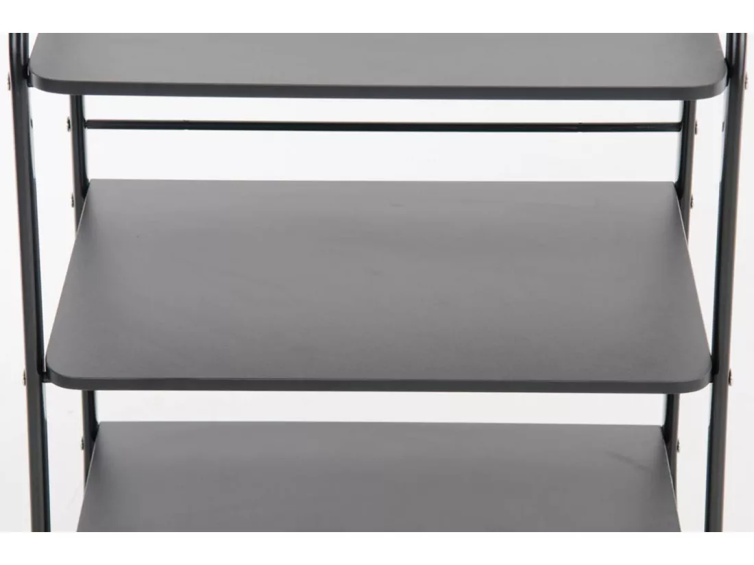 Chariot de service - Métal & Acier inoxydable - Noir - PL902
