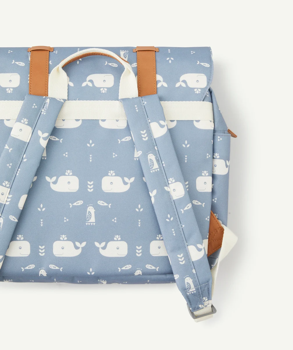 FRESKCARTABLE BLEU AVEC IMPRIMÉ OURS EN PLASTIQUE RECYCLÉ