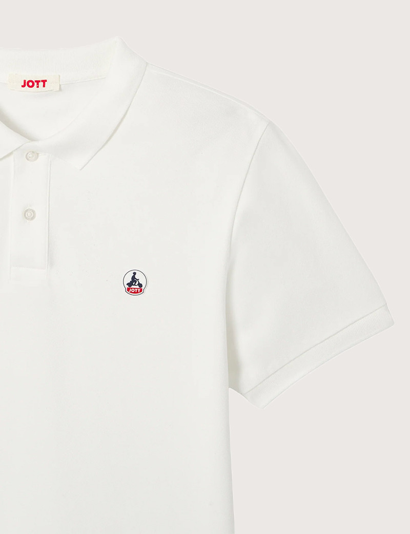 JOTT POLO HOMME MANCHES COURTES MARBELLA BLANC