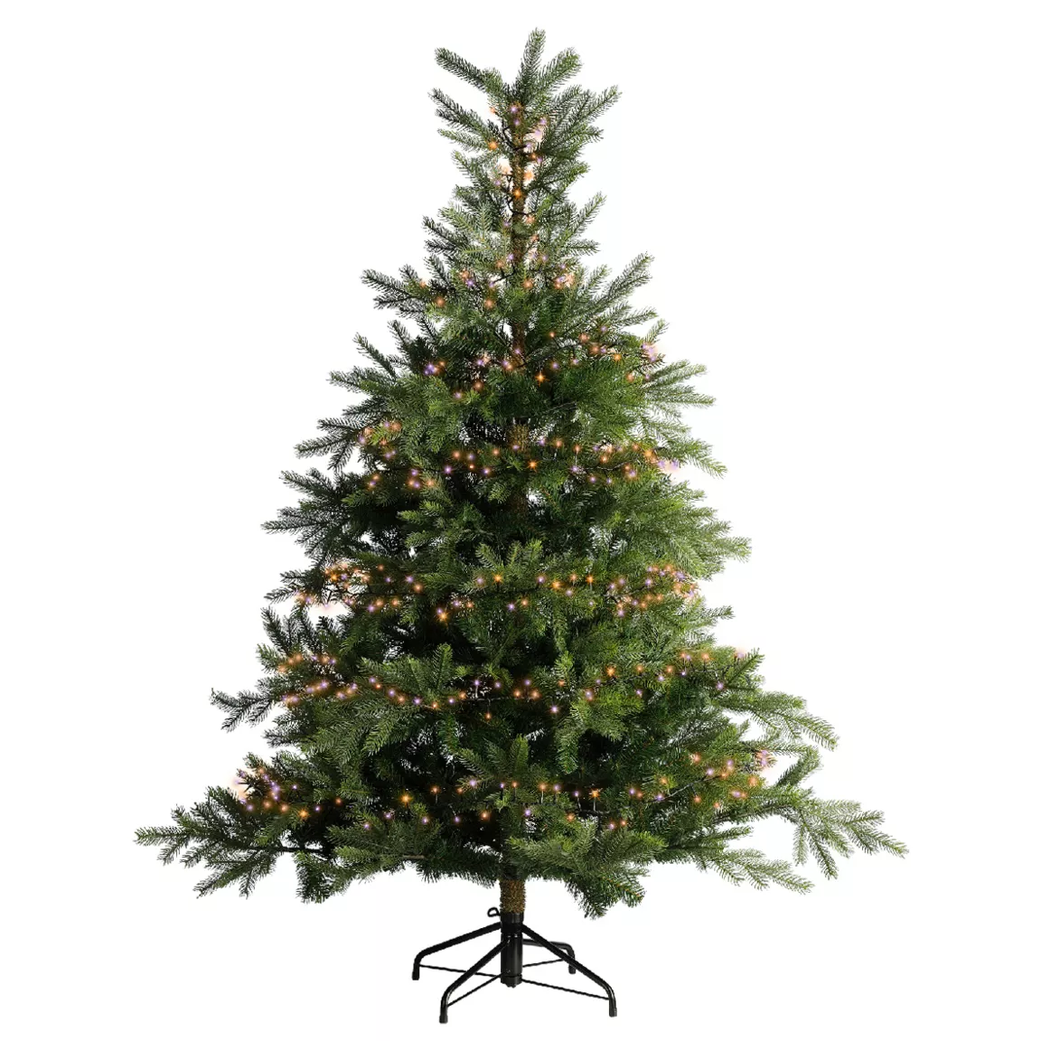 Guirlande lumineuse 11 m 500 LED câble noir Luxe Bicolore Orange/violet