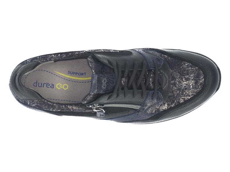 Durea 6306 wijdte K ZWART/BLAUW