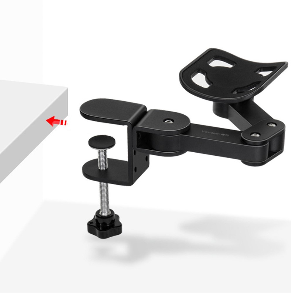 Ergonomische Alu Handgelenk Auflage / Computerarm Stütze für Tische und Stühle - Schwarz