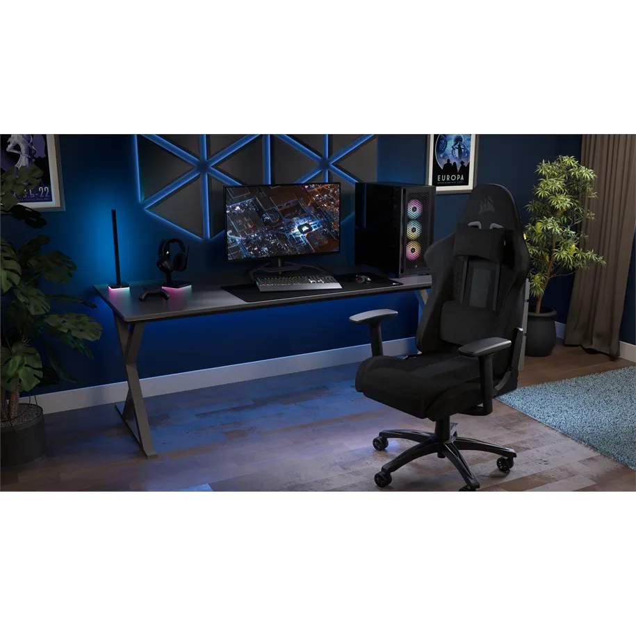 CORSAIR | TC100 Relaxed (Fabric) - Gamingstol - Stof - Op til 120 kg | Sort