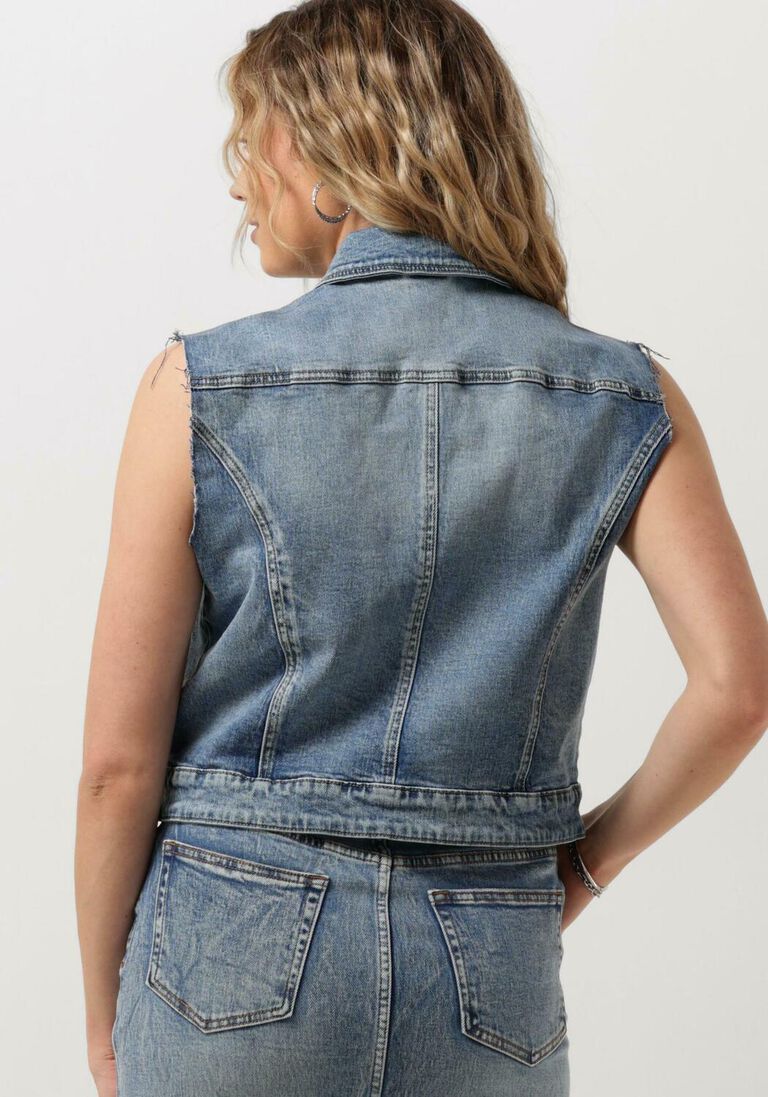MY ESSENTIAL WARDROBE blauwe my essential wardrobe spijkerjas dangomw 144 vest
