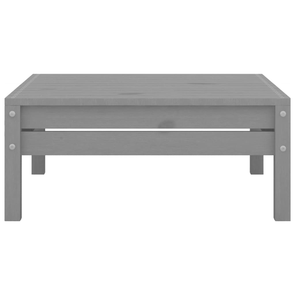 Salon de jardin meuble d'extérieur ensemble de mobilier 5 pièces gris bois de pin massif