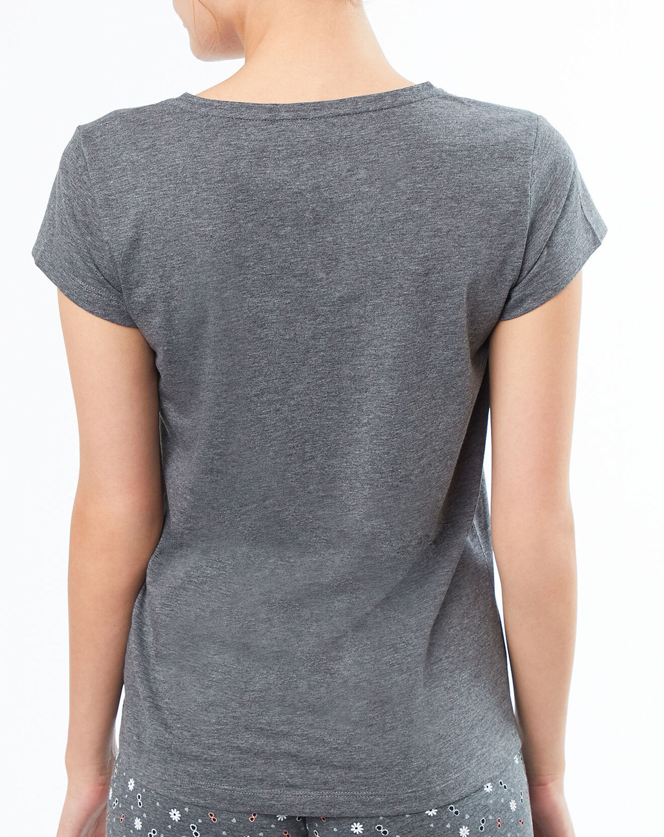 Etam Haut de pyjama Diana à motif anthracite