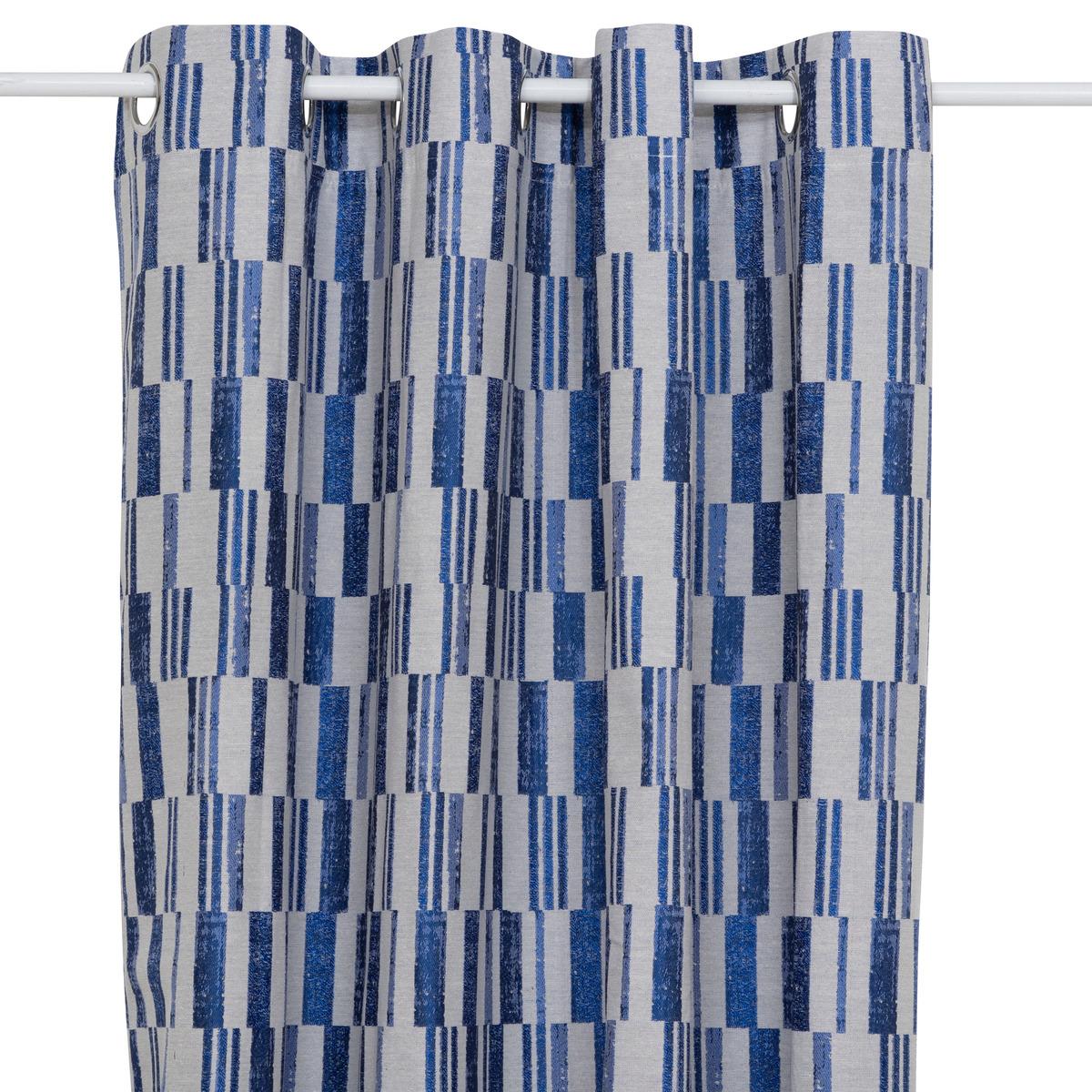 RIDEAU JACQUARD LEYNA INDIGO 140X260CM