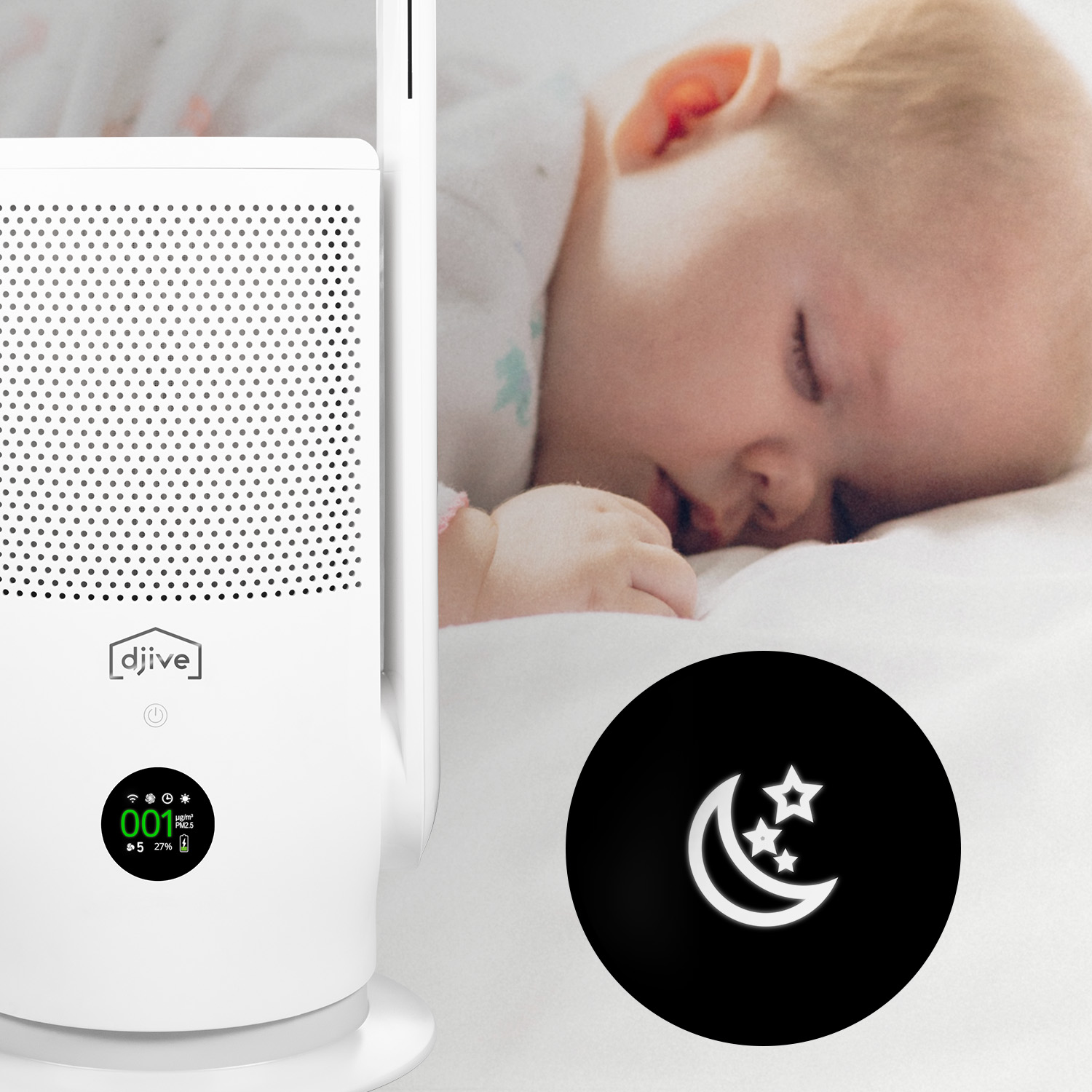 djive Flowmate ARC Portable 2in1 cordless battery fan & air purifier
