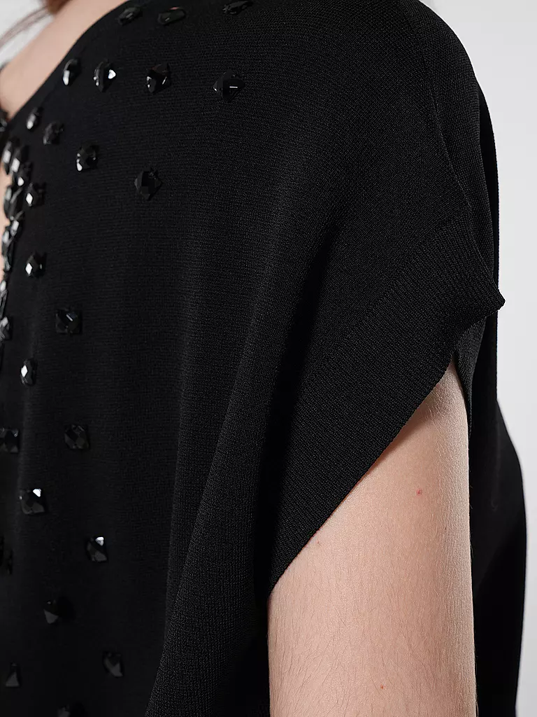 EMPORIO ARMANI Strickshirt schwarz
