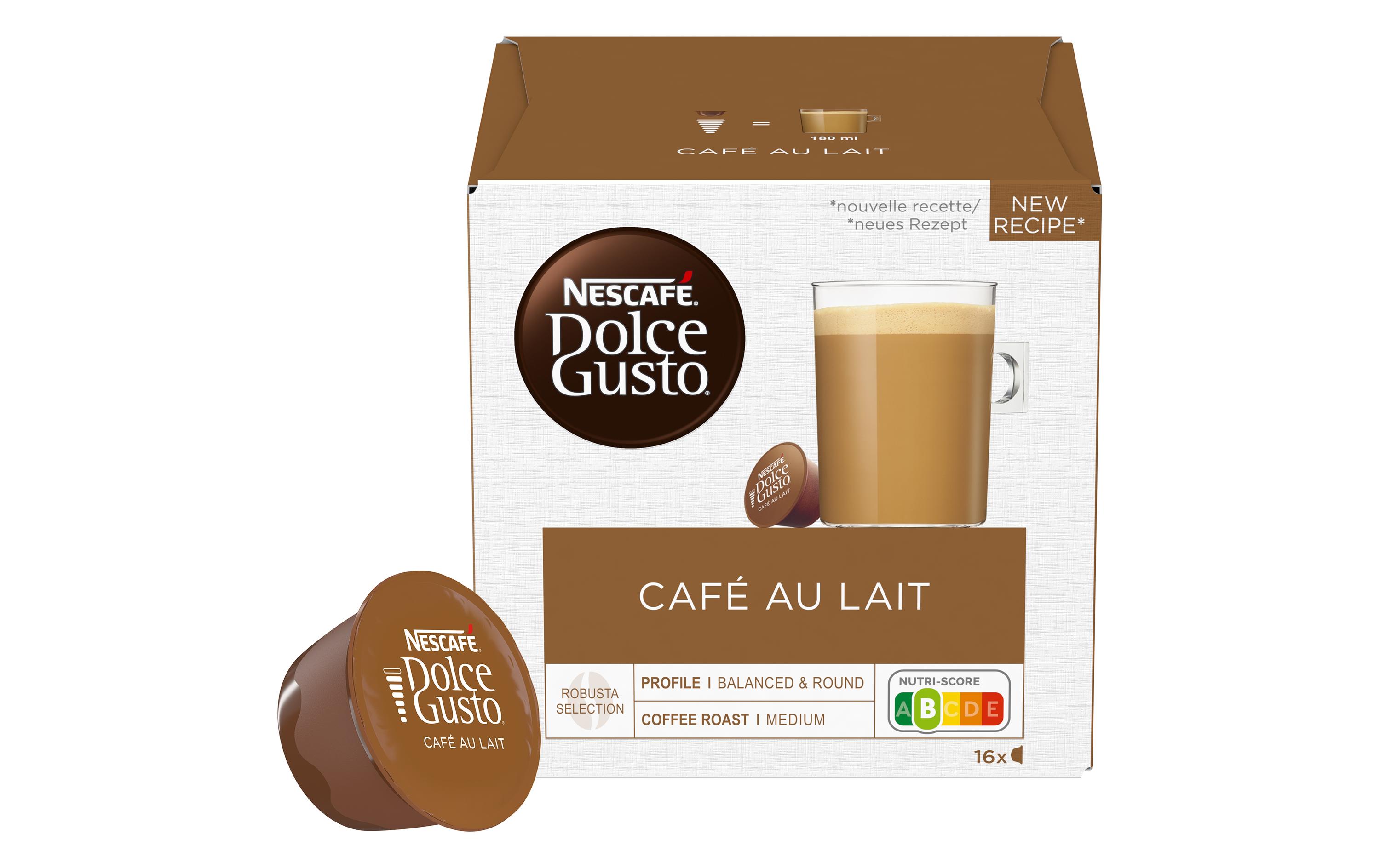 Kaffeekapseln Dolce Gusto Café Au Lait 16 StückNescafé Dolce Gusto Latte Kapseln