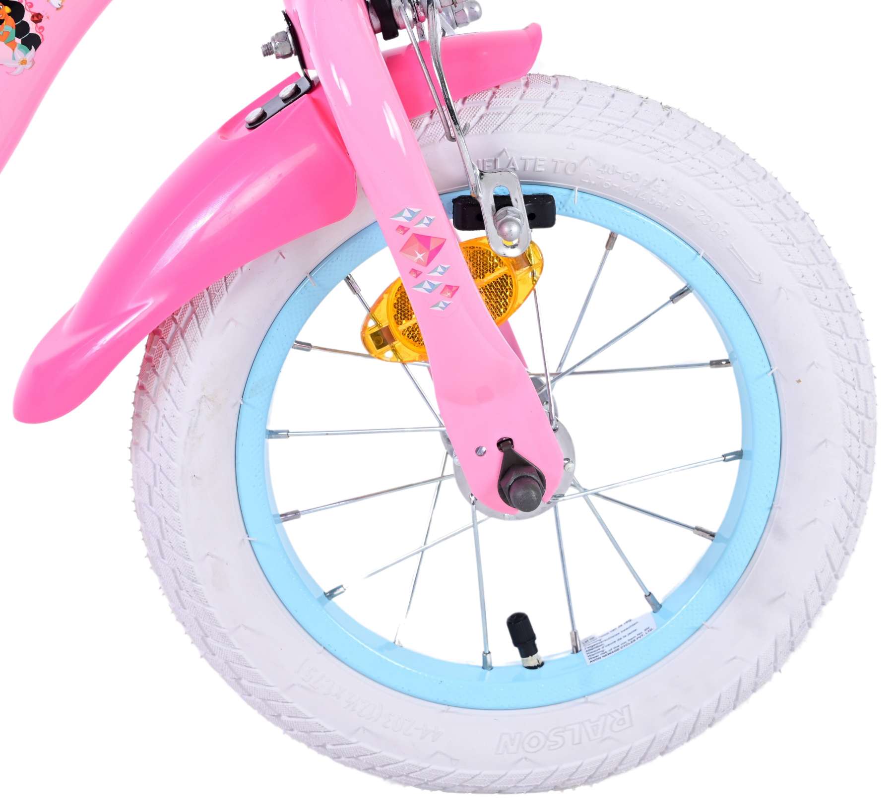 Kinderfahrrad Disney Princess für Mädchen 12 Zoll Kinderrad in Rosa