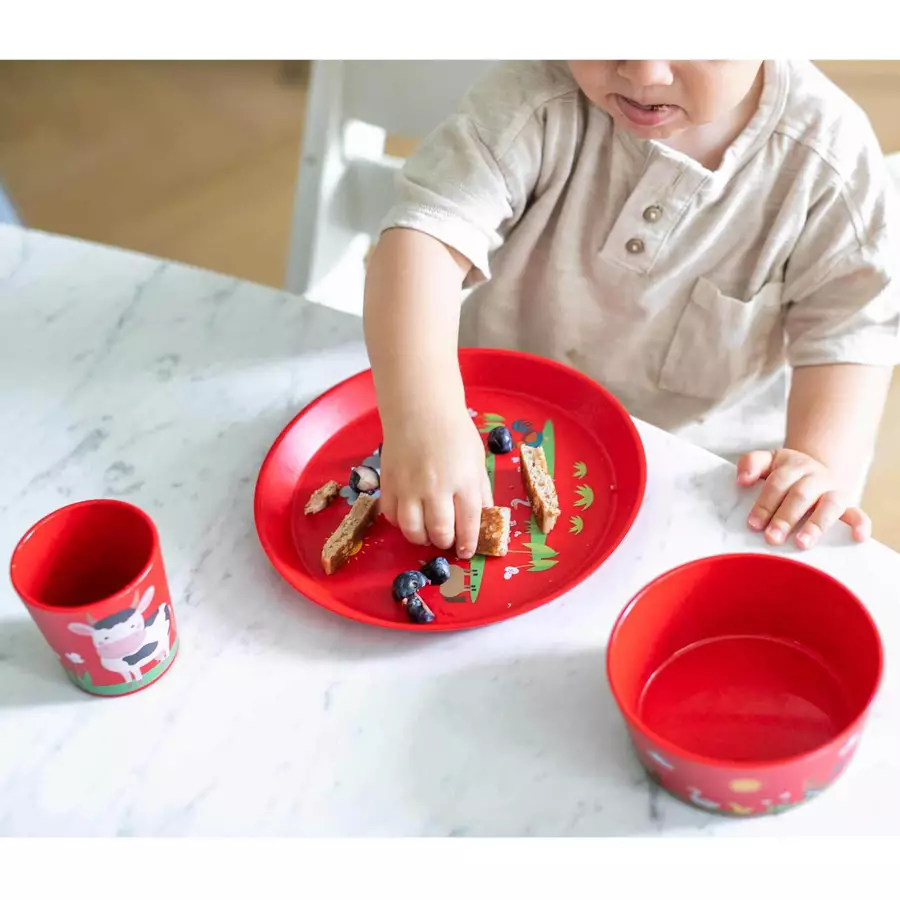 Koziol Kindergeschirrset 3er Set rot