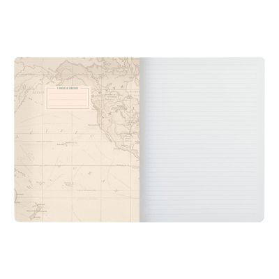 LEGAMI Travel Large B5 - Cahier de notes - relié - 185 x 248 mm - 40 feuilles / 80 pages - blanc - ligné