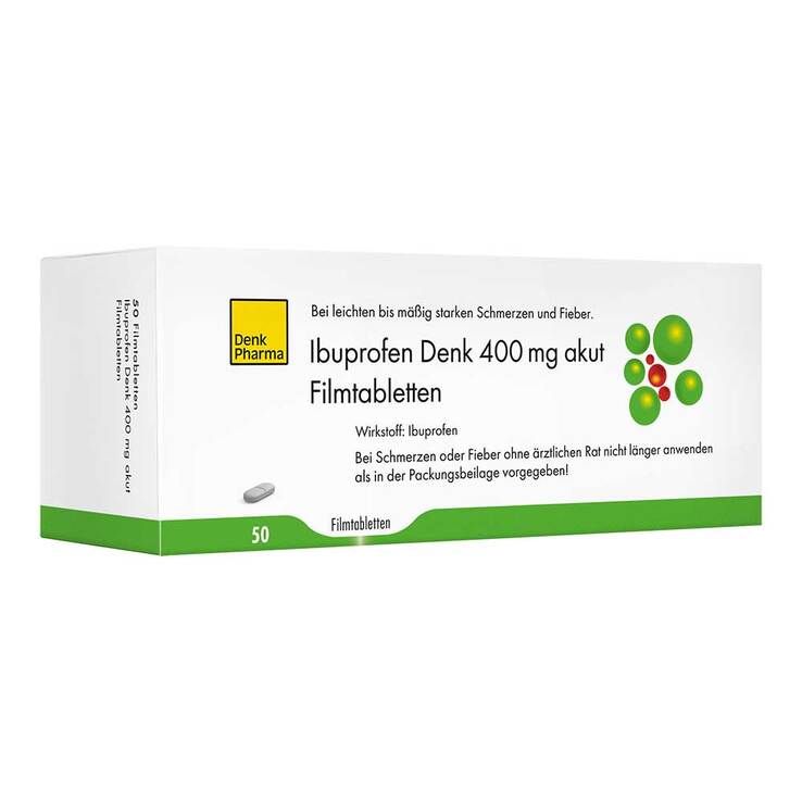 Ibuprofen Denk 400 mg akut Filmtabletten, 50 St