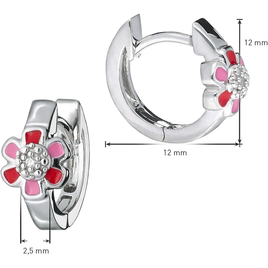 trendor Kinder-Ohrringe Silber 925 Creolen Ø 12 mm silver