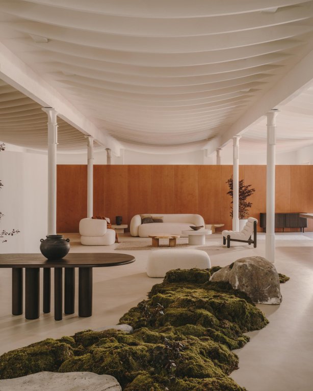 Kave Home Martina poef off-white