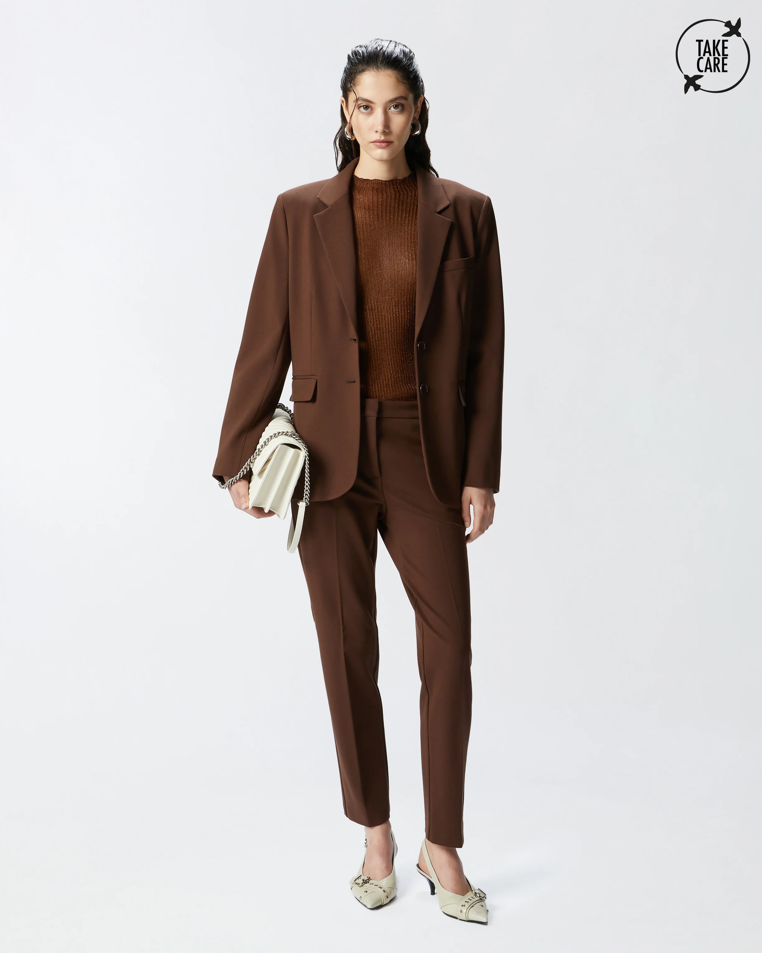 Pantalon cigarette | Marron