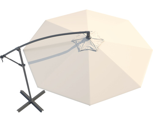 Soluna Lyon zweefparasol, Ø 300 cm, hoogte 270 cm, ecru