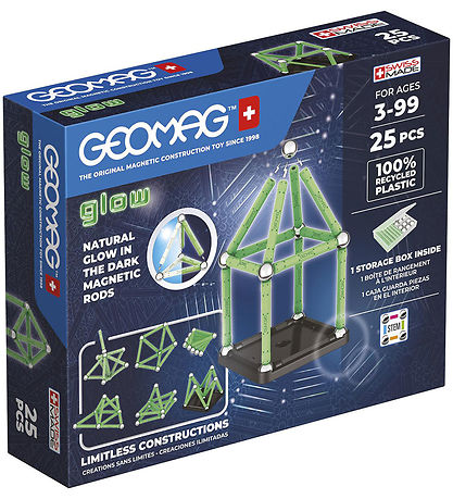 Geomag Magnetset - Glow Recycelt - 25 Teile
