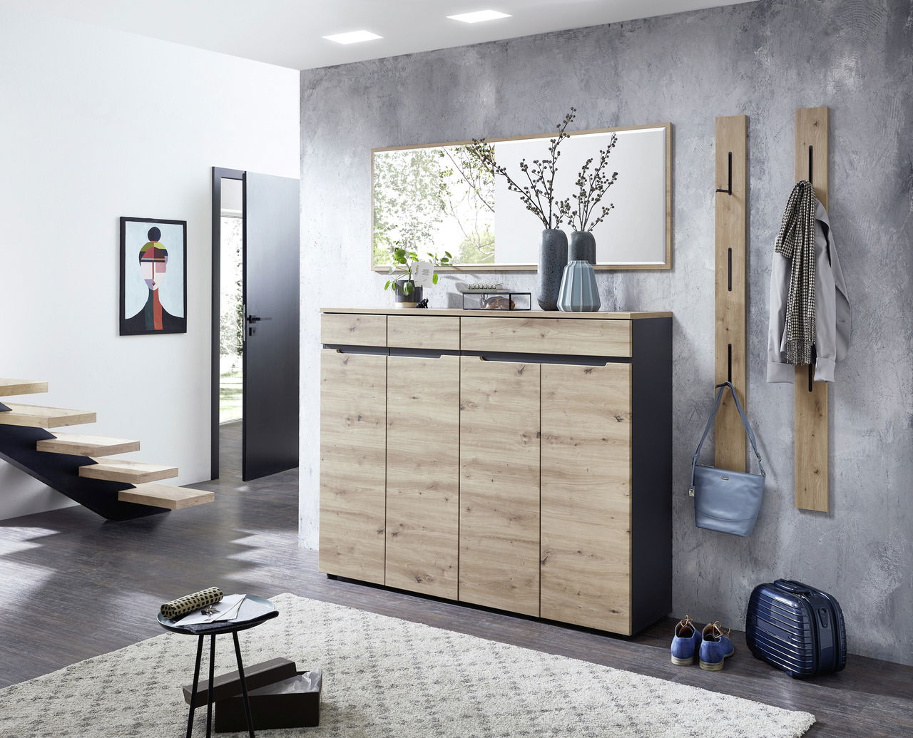 Voleo Garderobenpaneel schmal DETROIT