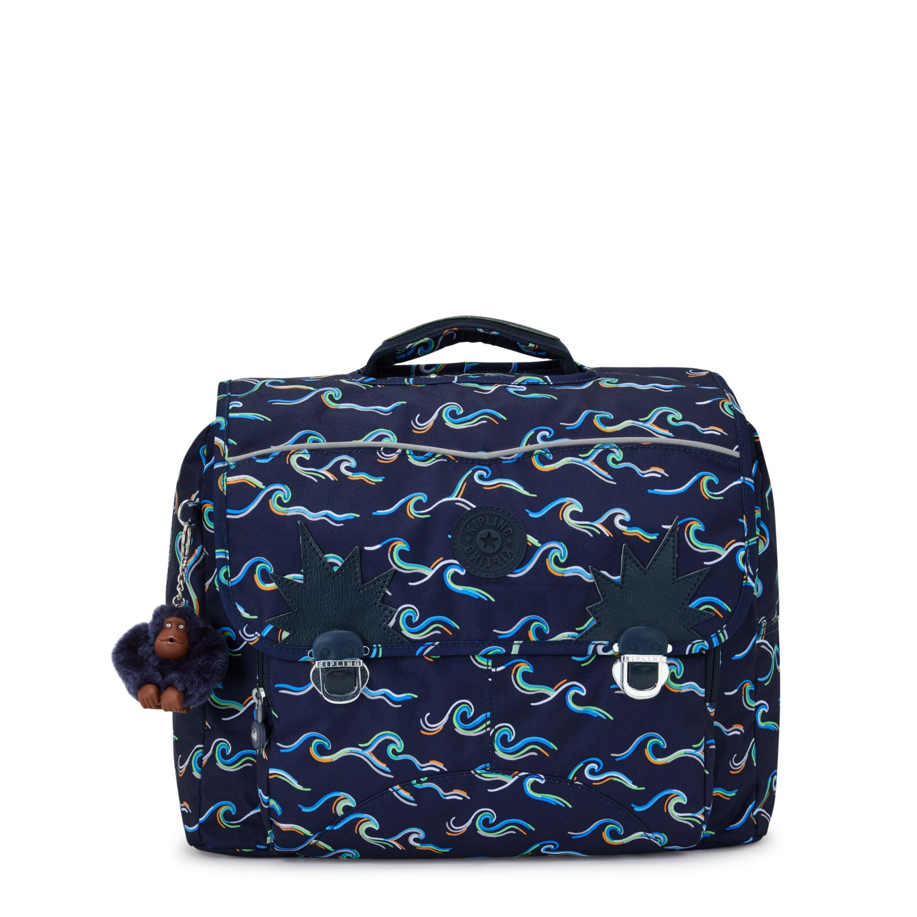 INIKO Sac D’école Medium avec Bretelles Rembourrées - Fun Ocean Print