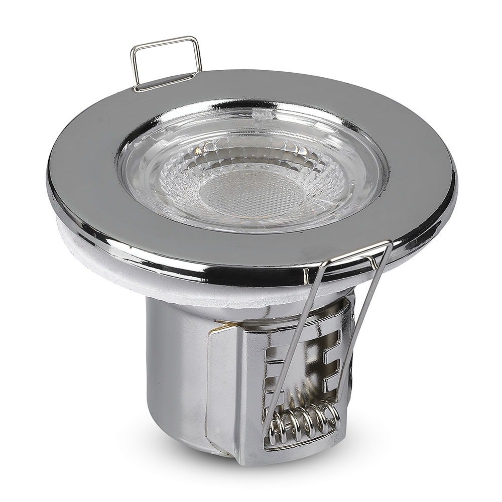 LED downlights - PRO Brandwerende Geïntegreerde - Samsung - IP65 - Chroom - 5 Watt - 500 Lumen - 6400K - 5 jaar