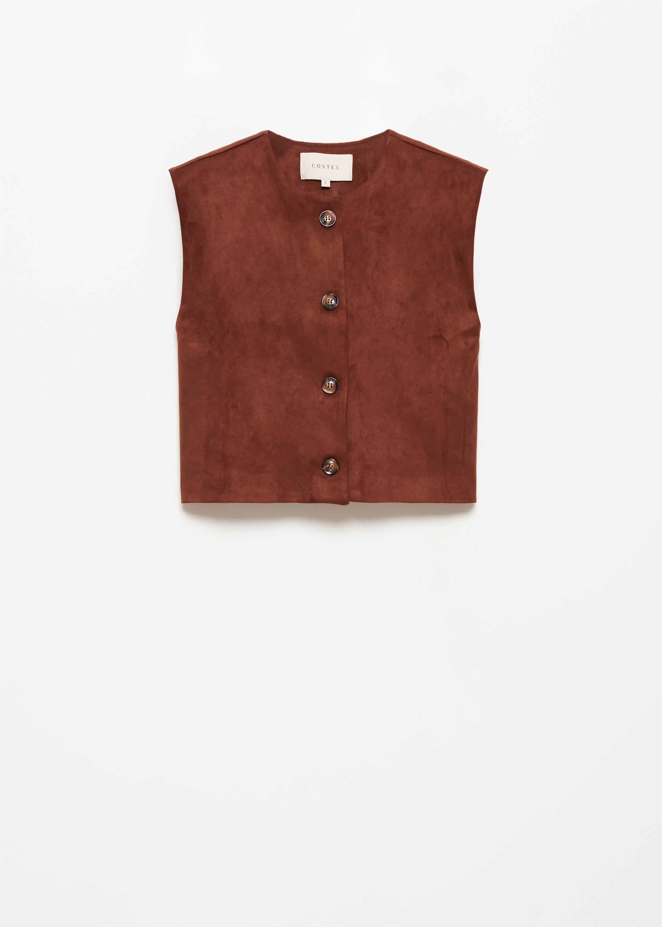 Gilet met suède look