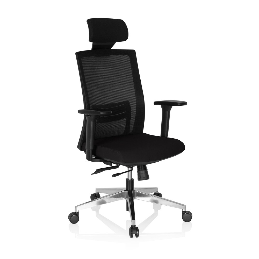 Profi Chefsessel CAPTIVA Stoff/Netzstoff mit Armlehnen (höhenverstellbar) hjh OFFICE