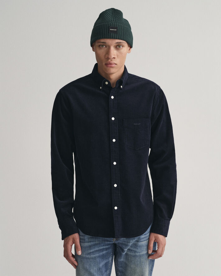 Gant REG UT CORDUROY SHIRT Evening blue