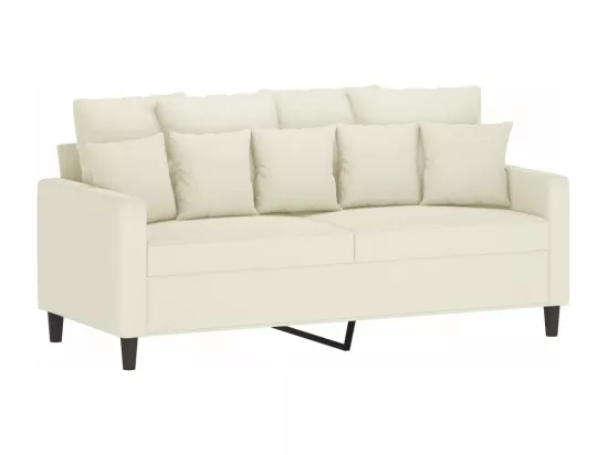 Canapé à 2 places Crème 140 cm Velours