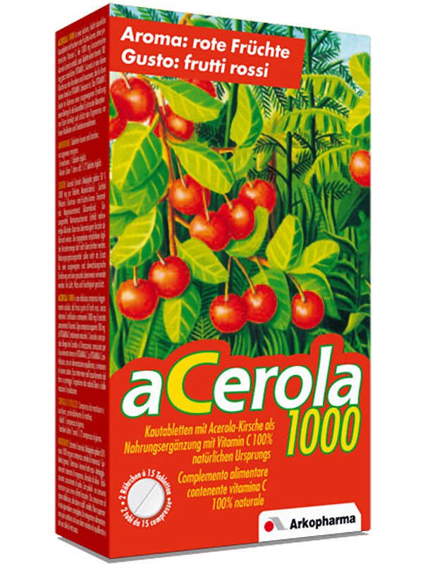 ARKOVITAL Acerola Arkopharma 1000 mg<br>2 × 30 Stück, Tablette, Duo