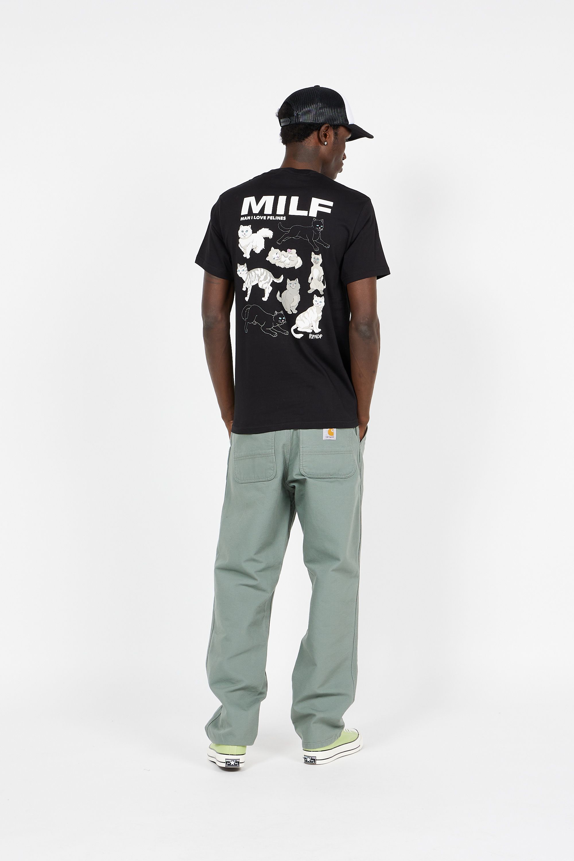 RIPNDIP T-shirt Man I Love Felines Tee Noir