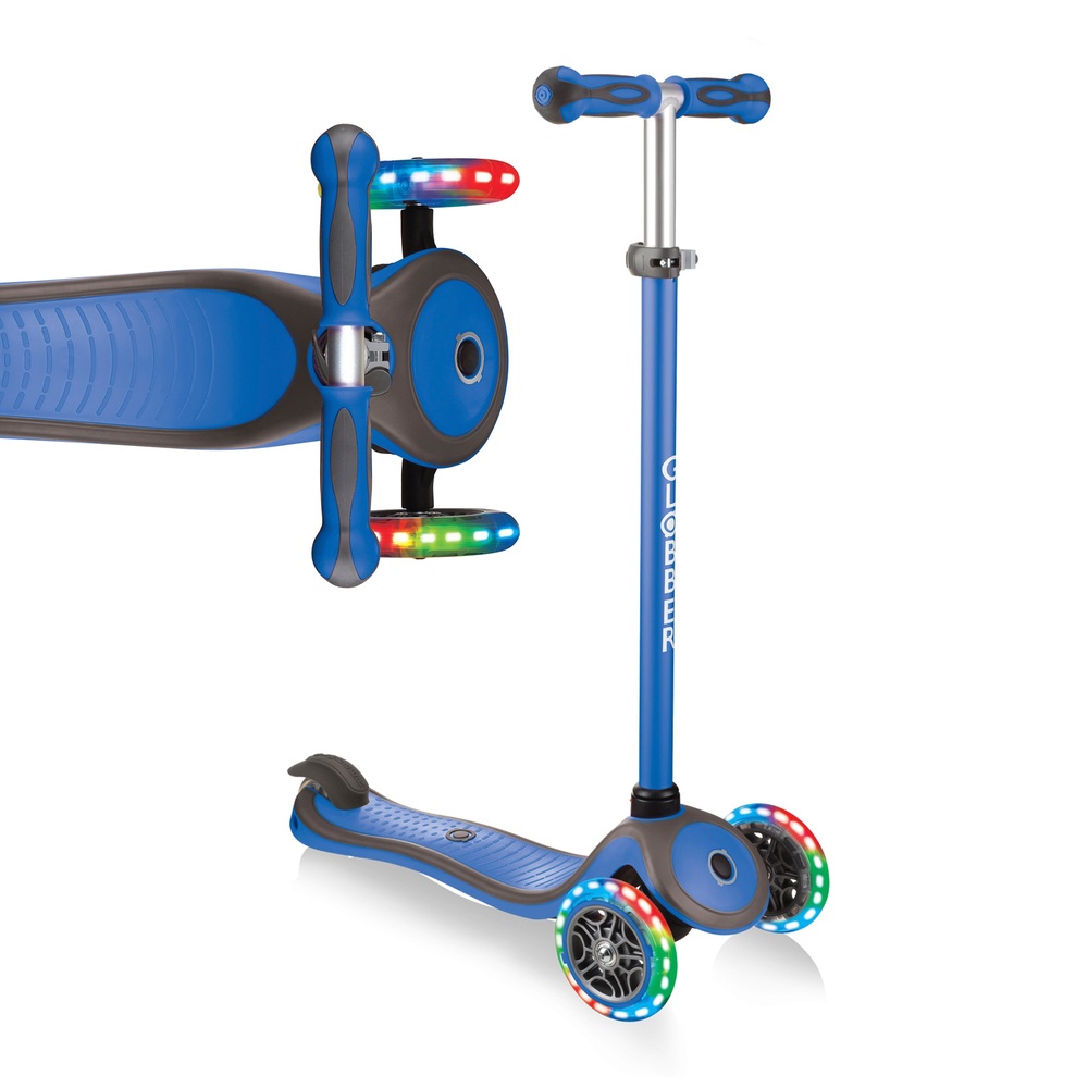 Globber PRIMO PLUS LIGHTS Marineblauer Roller