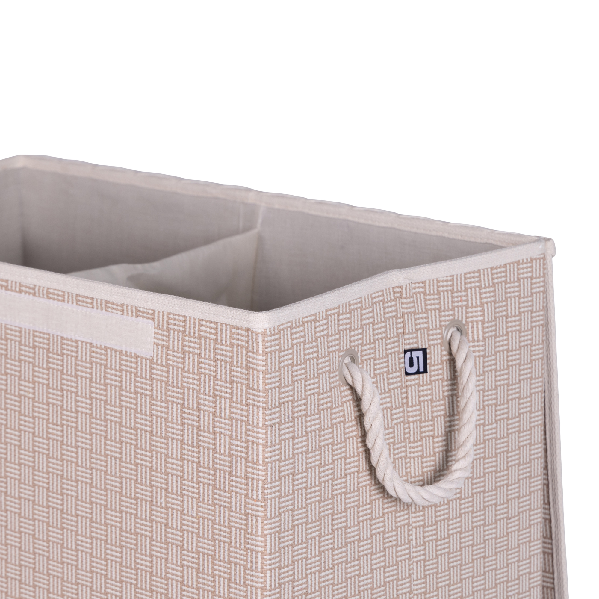 Wasmand rechthoek beige square XL 60x30 cm