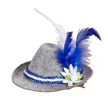 Widmann Mini-Fedora Bayrisch mit Federn, aus Filz