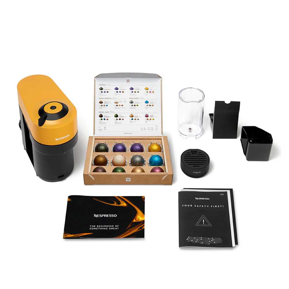 Cafetière à dosette Vertuo POP jaune Magimix